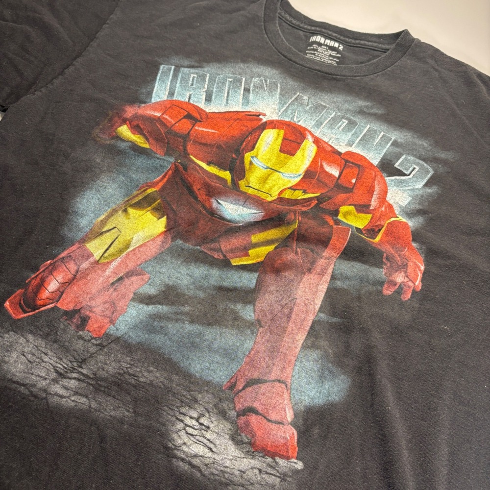 Marvel Iron Man 2 Graphic‎ T-Shirt Black Large Movie Promo Tee